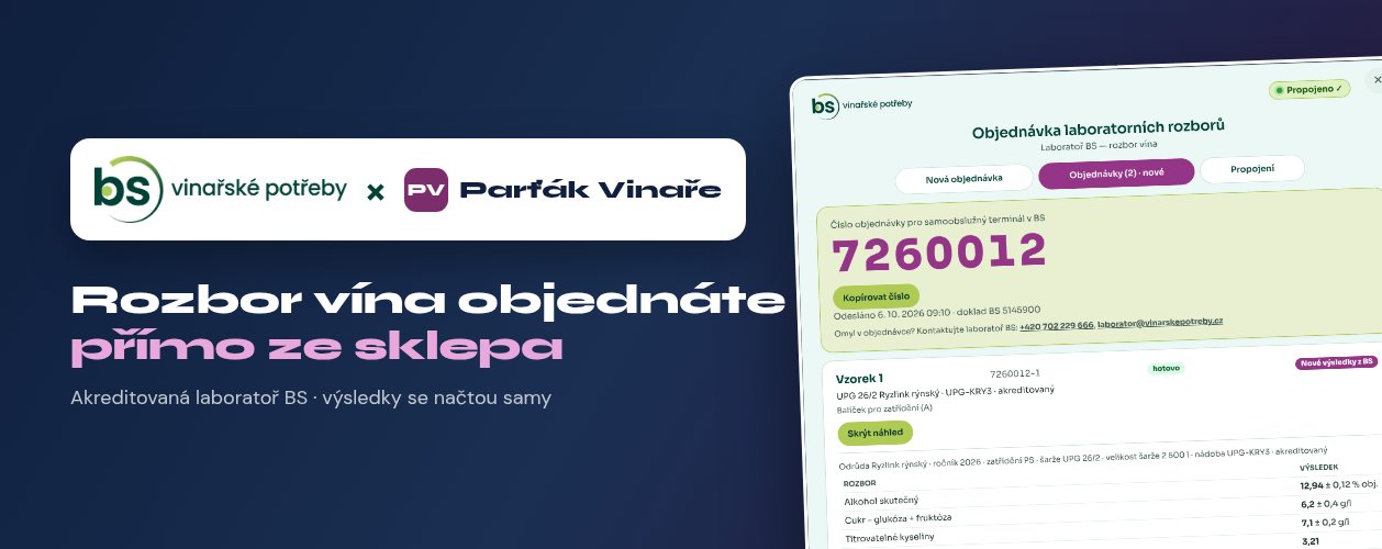 Rozbor vína z laboratoře BS rovnou v evidenci Parťáka Vinaře